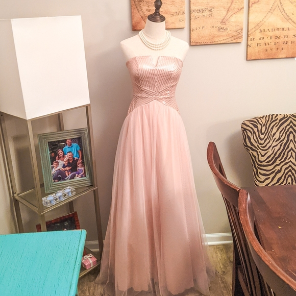 Make OFFER! Pastel Pink Sequined Formal Gown | A-Line Dress - Picture 11 of 11